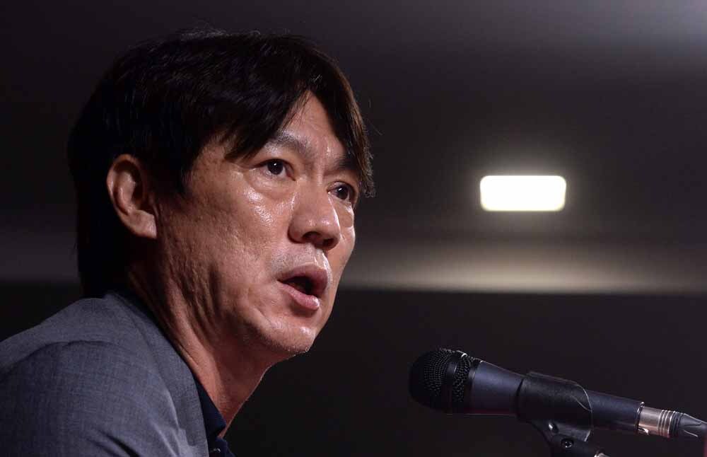 [SW포토]친선경기 명단 발표하는 홍명보 감독